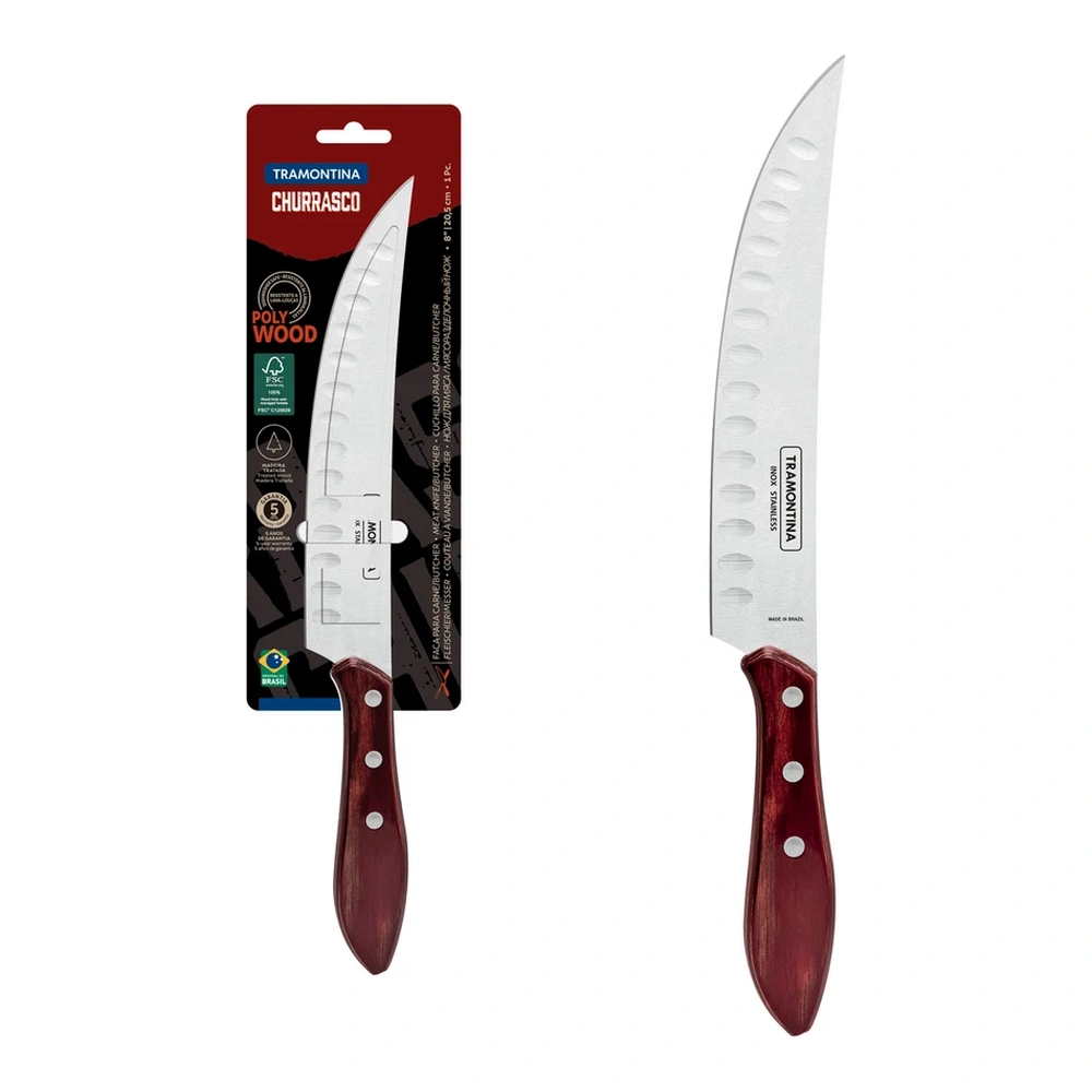 CUCHILLO BUTCHER/CARNE 8 CHURRASCO TRAMONTINA T21180