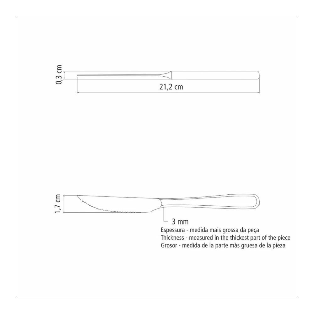 CUCHILLO PARA  ASADO ANEGRORA TRAMONTINA T63903F 5