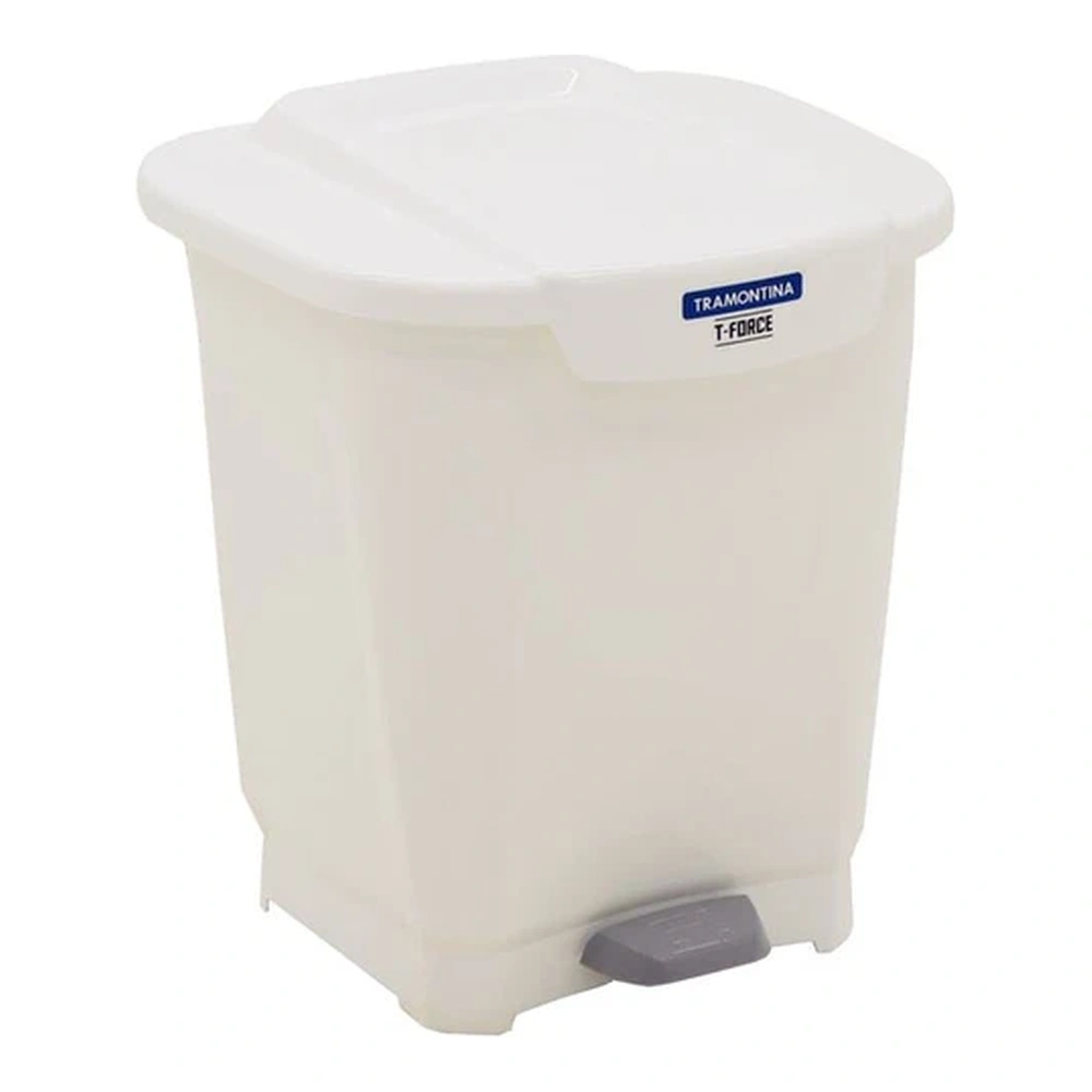 BASURERO T-FORCE 25L BLANCO CON ANT TRAMONTINA T928121 2