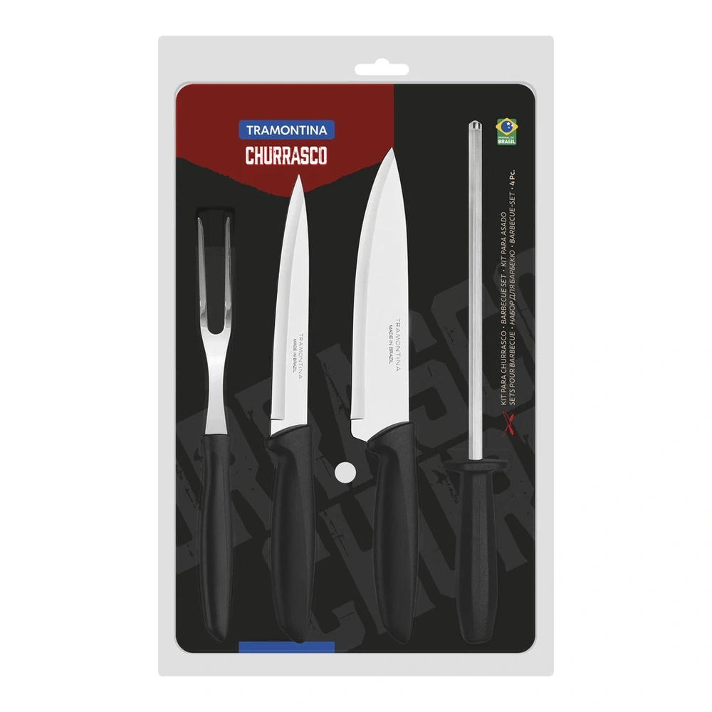JUEGO  PARA ASADO 4 PZAS PLENUS TRAMONTINA T23498P 4