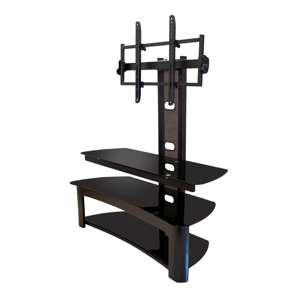 MUEBLE CON SOPORTE GIRATORIO NEGRO PARA TV DE 32” A 75” UNIQUE
