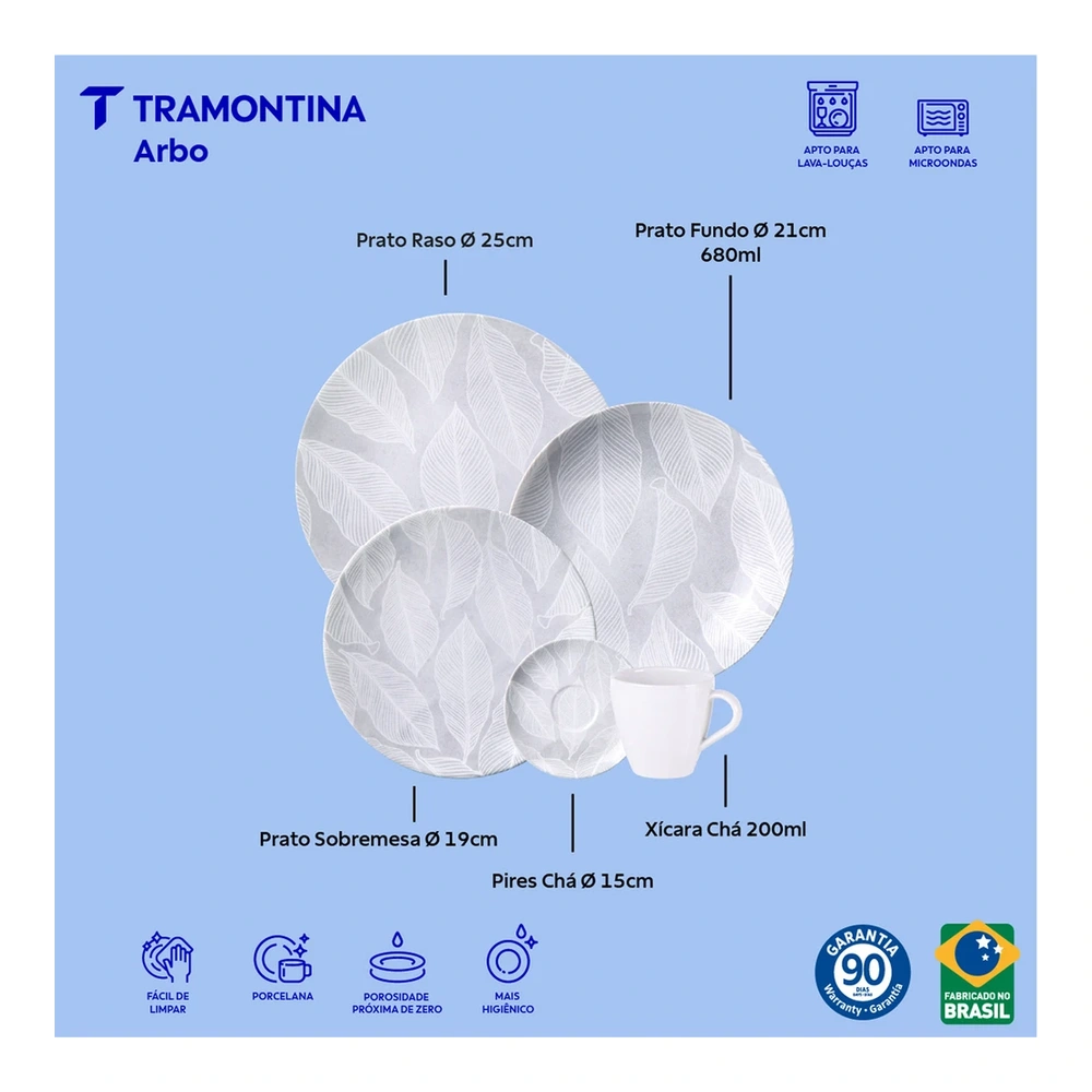 ARBO VAJILLA DE 20 PZAS  TRAMONTINA T96589F 3