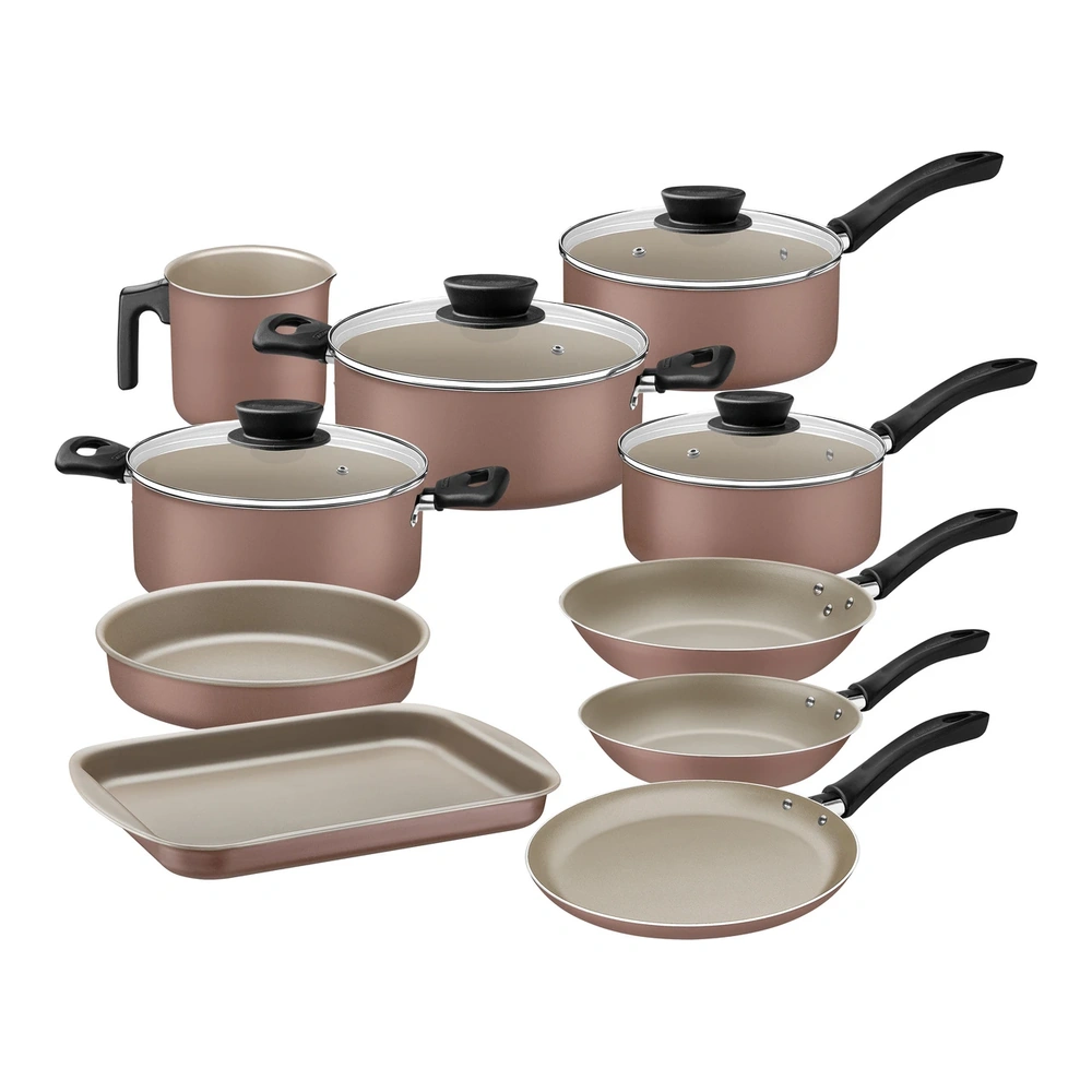 JUEGO DE OLLAS LINZ TRAMONTINA MOCACCINO 10PZ 307 T28299F