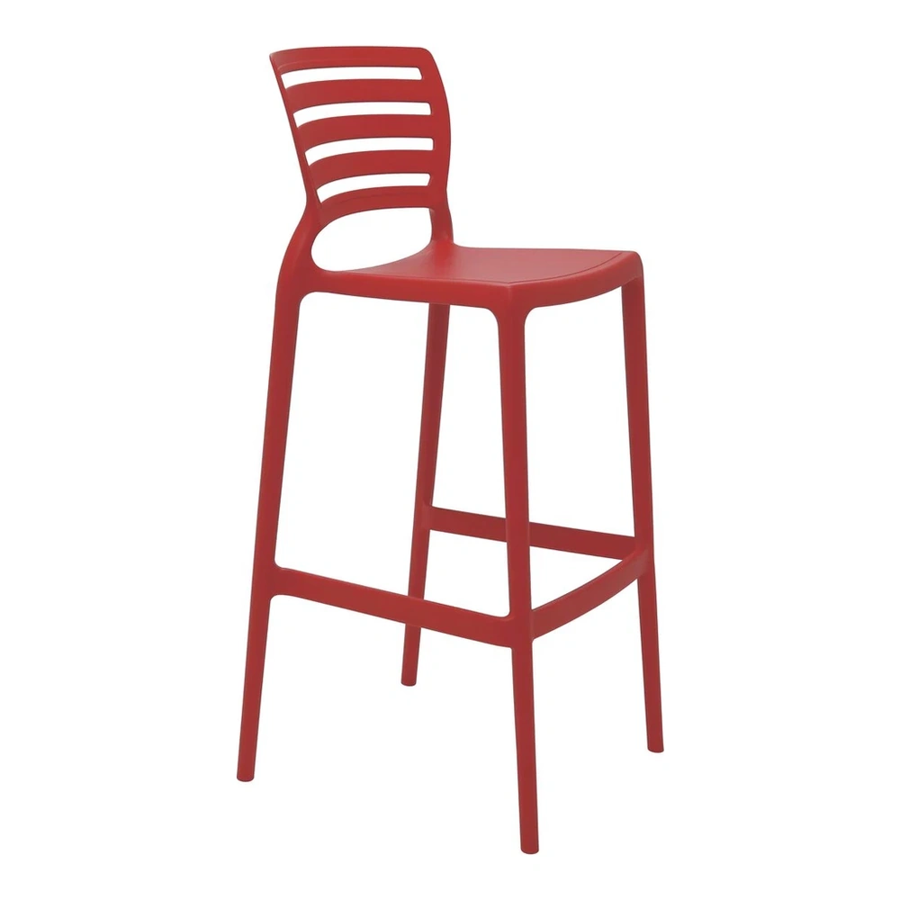 SILLA SOFIA RESPALDO HZ ALTA BAR ROJA TRAMONTINA T921373 2
