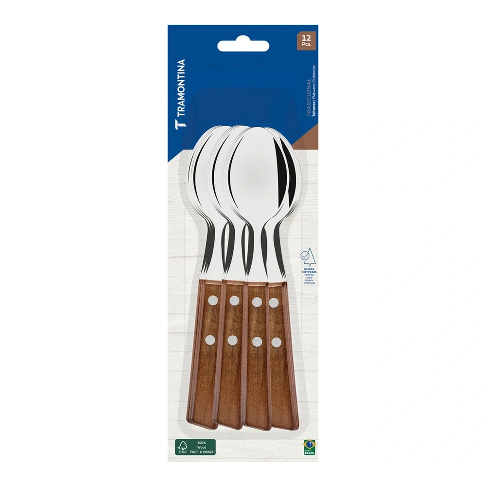 JUEGO  CUCHARAS MESA 12PZAS TRADICIO TRAMONTINA T222031 4