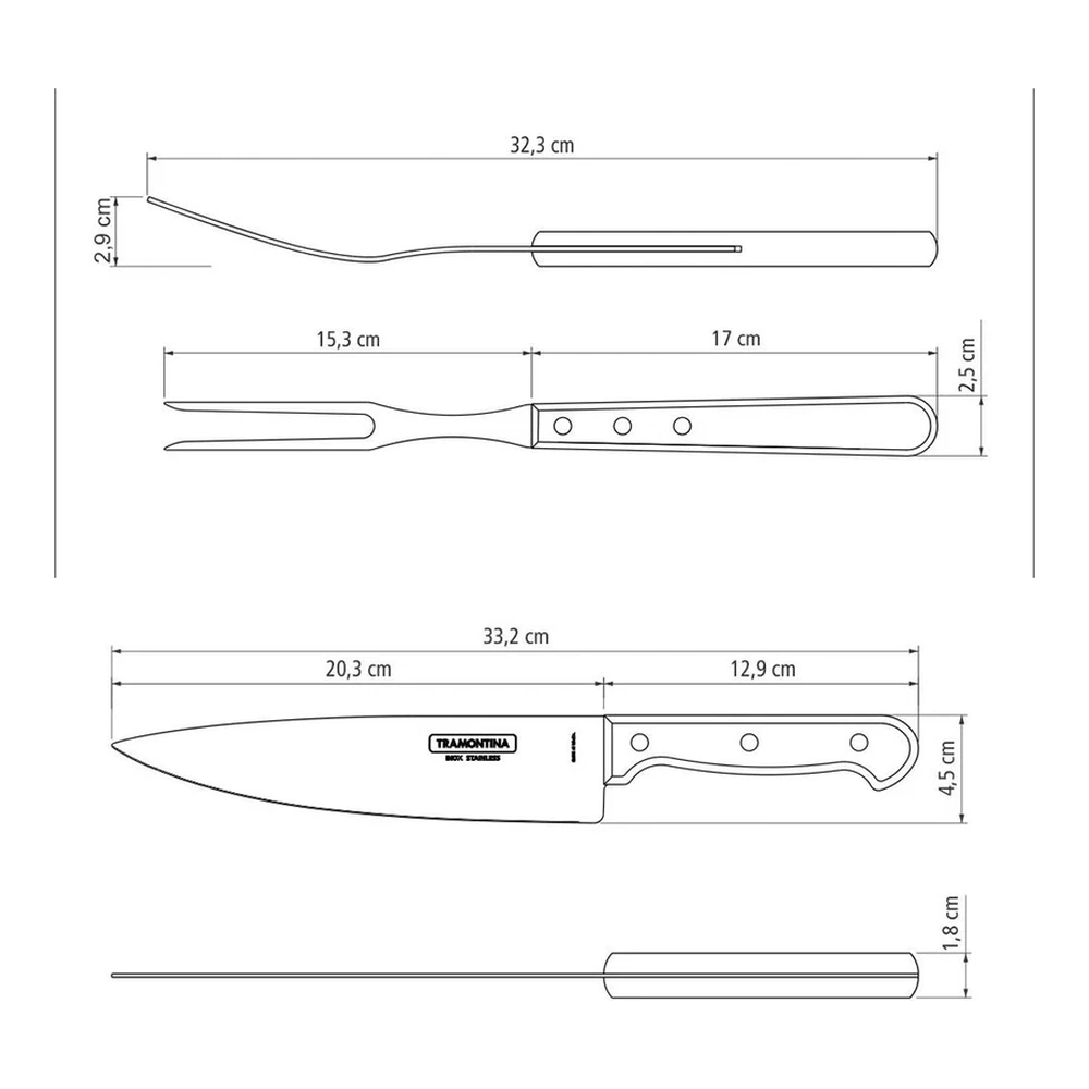 JUEGO   PARA ASADO 14 PZAS POLYOOD TRAMONTINA T21199N 4
