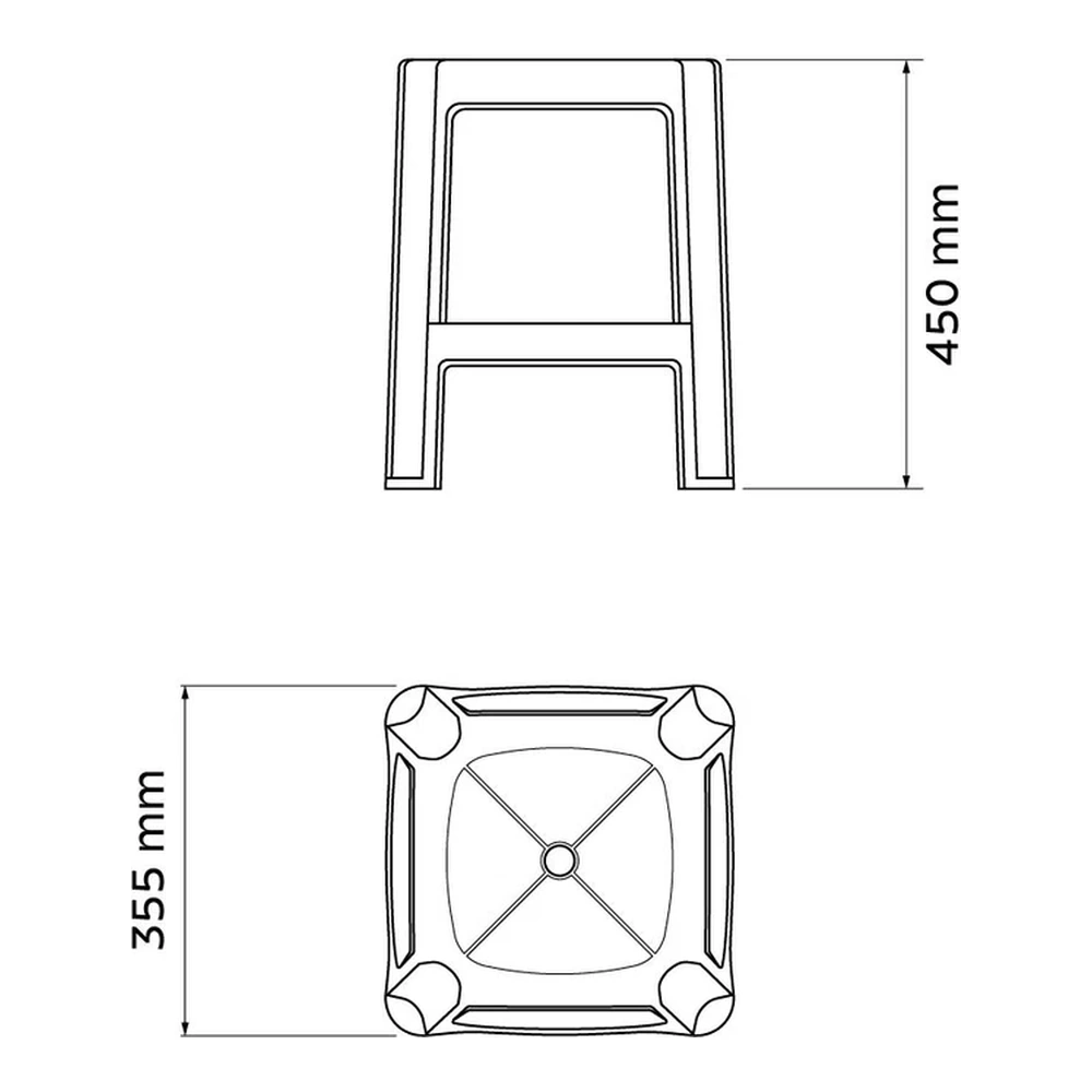 BANQUETA ICARAI NEGRO TRAMONTINA T924109 4
