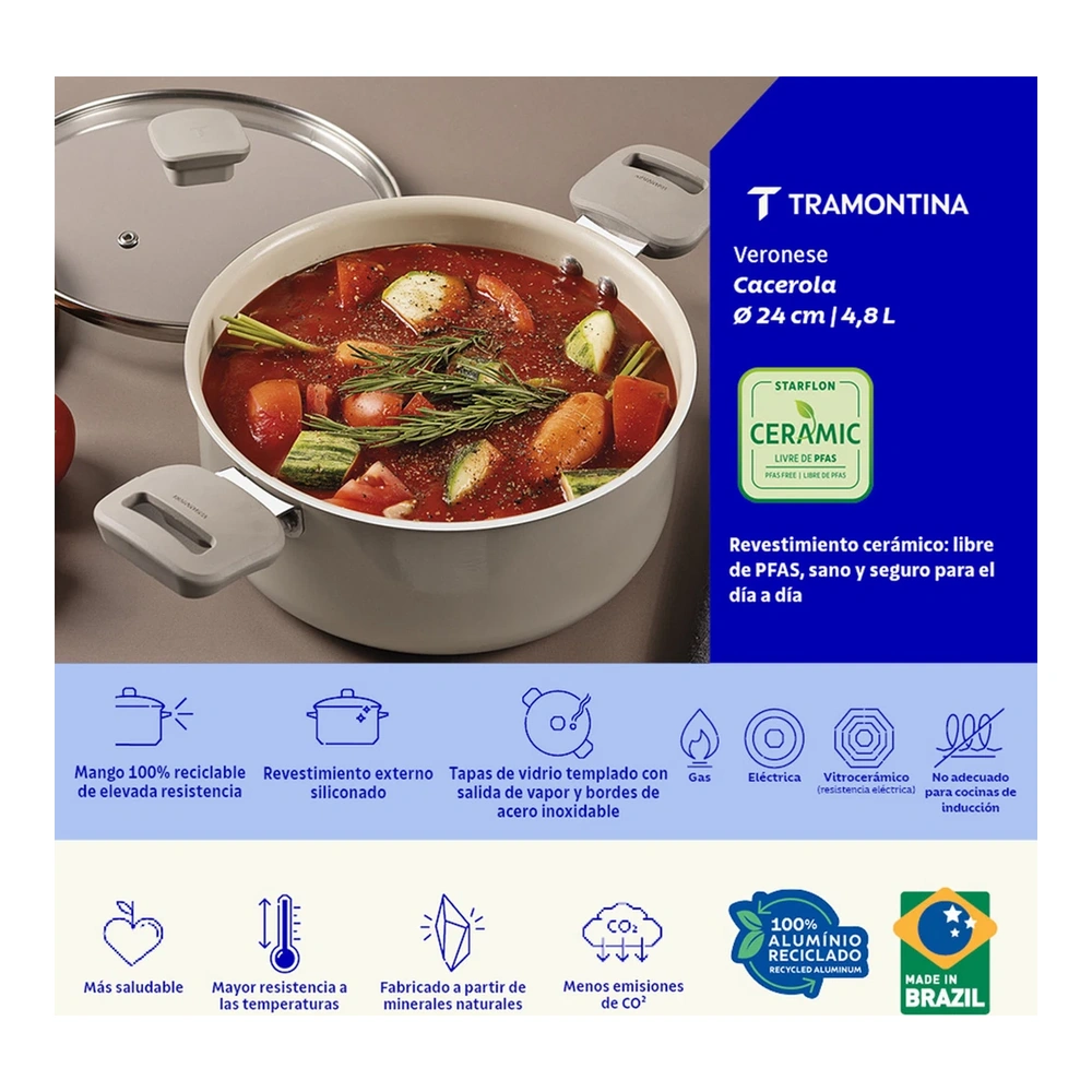 CACEROLA 24 CM VERONESE TRAMONTINA T286233 3