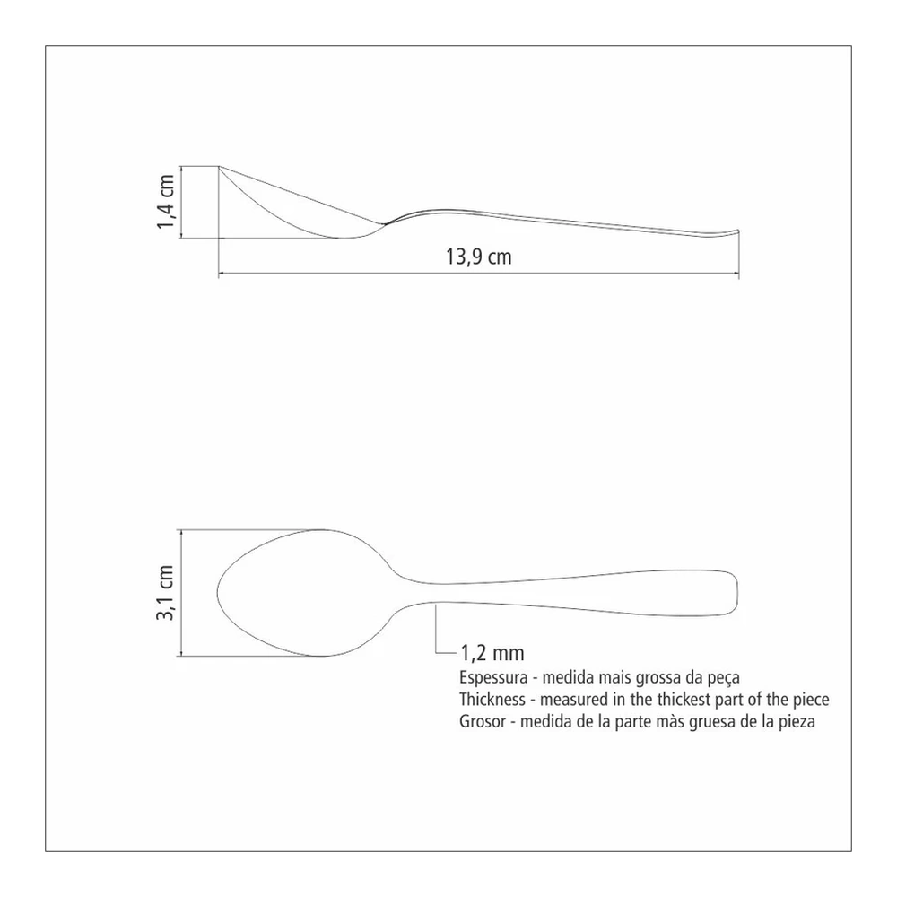 CUCHARA PARA  TE COSMOS TRAMONTINA T63950C 4