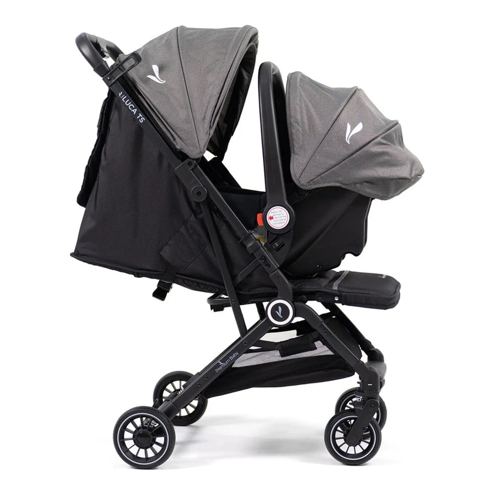 CARRITO PREMIUM BABY COMPACTO TIPO MALETA CON BABY SEAT LUCA GRIS 5