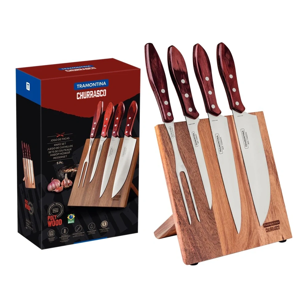 JUEGO  ASADO 5PZAS POLYOOD TRAMONTINA T21198E 2