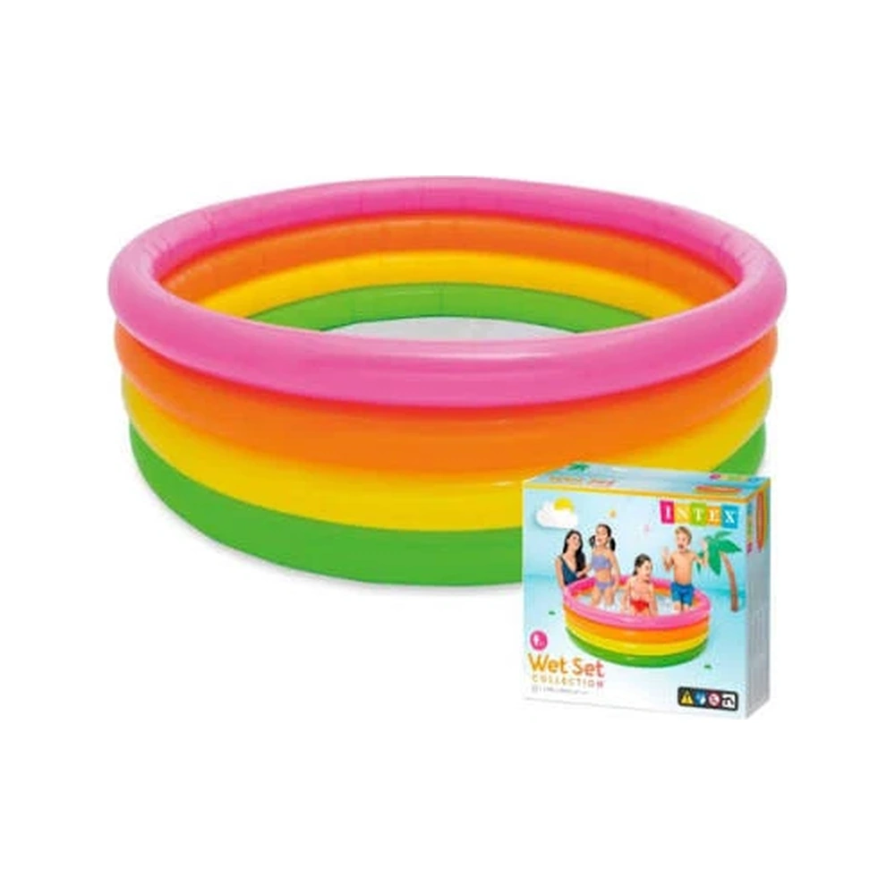 PISCINA INFLABLE REDONDA 4 ANILLOS INTEX46CM 168X DE 780L I56441