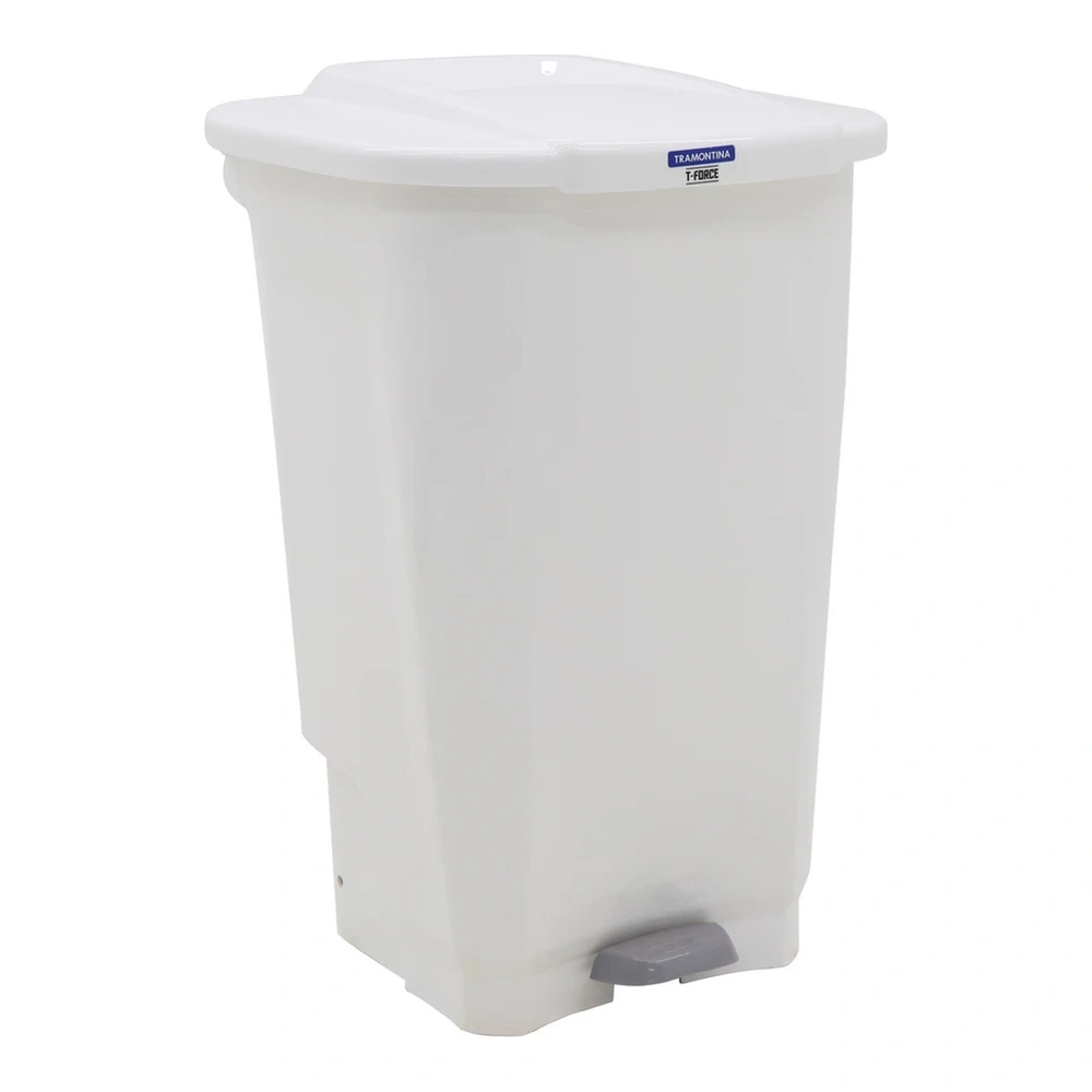 BASURERO T-FORCE 100L BLANCO CON ANT TRAMONTINA T928141