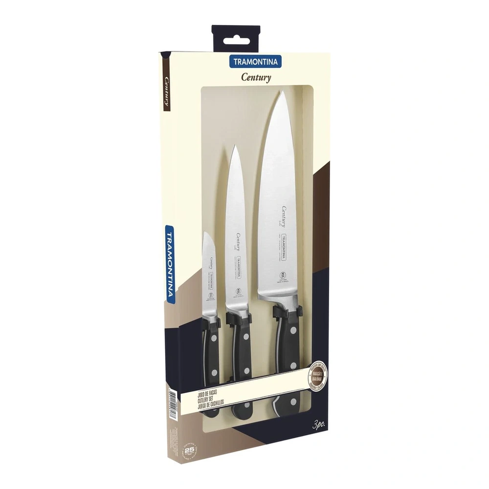 JUEGO  DE CUCHILLOS 3 UN  CENTURY TRAMONTINA T24099 4