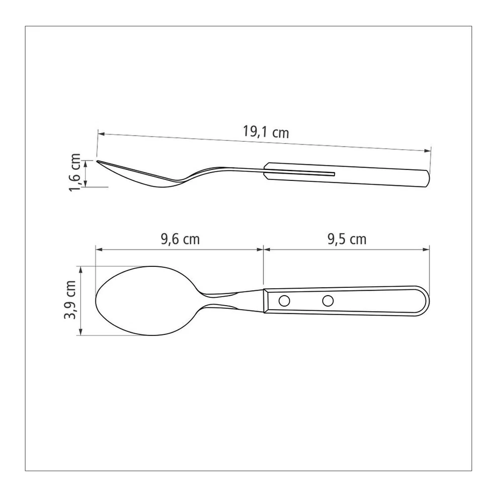 JUEGO  CUCHARAS MESA 12 PZAS DYNAMARILLOIC TRAMONTINA T22303 5