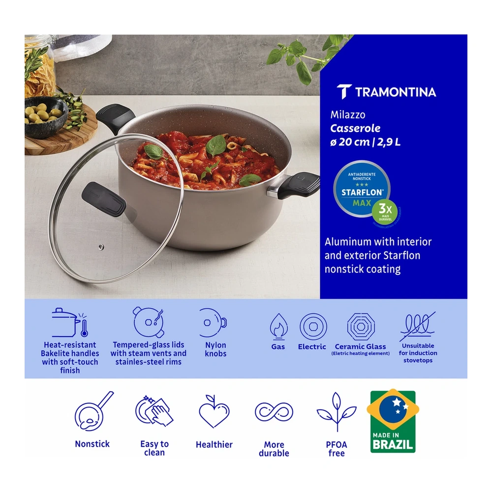 CACEROLA 20 CM MILAZULZO TRAMONTINA T285722 4