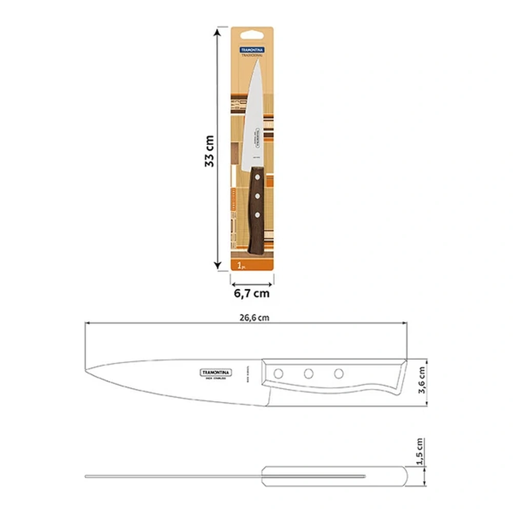 CUCHILLO COCINA 6 TRADICIONAL TRAMONTINA T222191 4