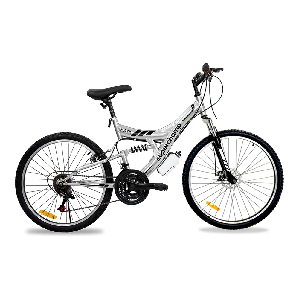 BICICLETA SUPERCHAMP MAXX DOBLE SUSP. 29 PLATA/NEGRO