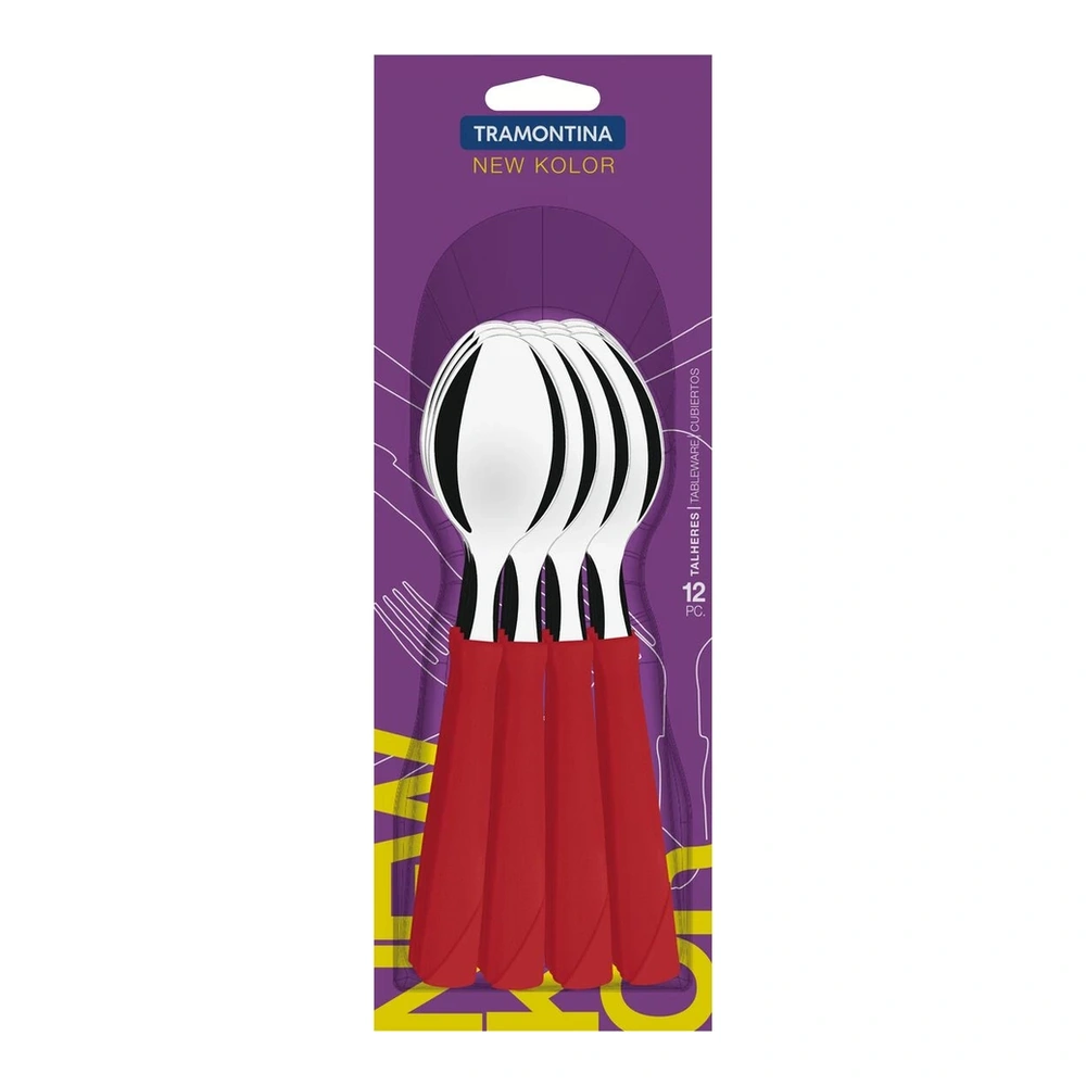 JUEGO  CUCHARAS MESA 12PZAS NE KOLOR TRAMONTINA T231637 3