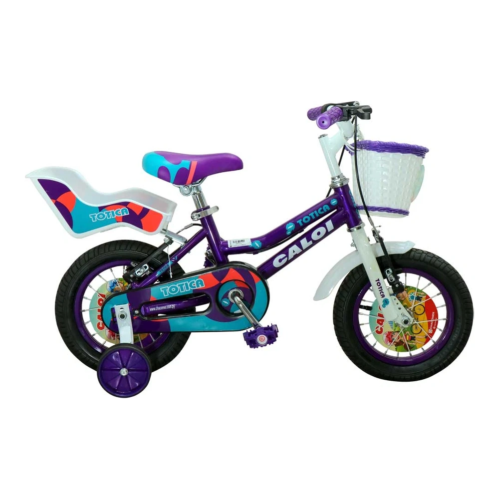 BICICLETA INFANTIL CALOI NEW TOTICA 12" LILA