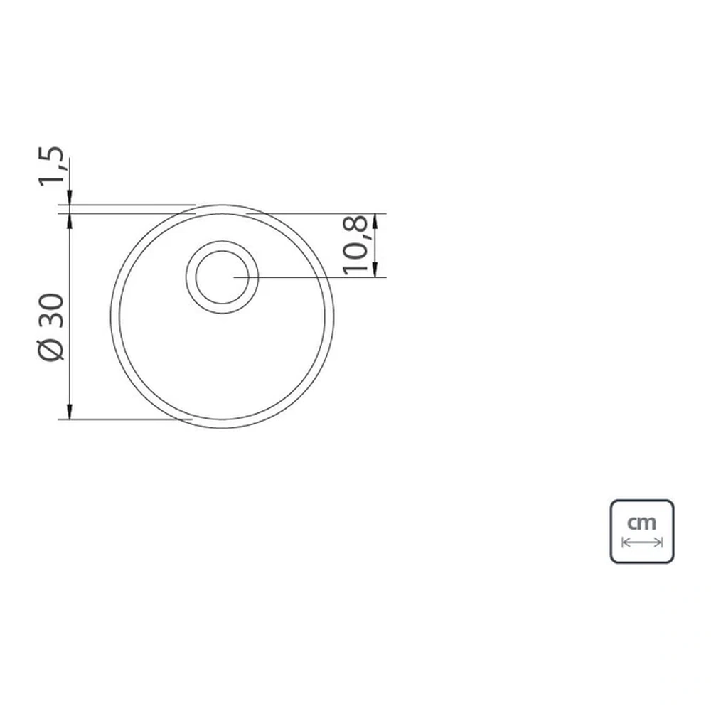 CUBETA REDONDA ACERO INOX 30X16 AB TRAMONTINA T940101 3
