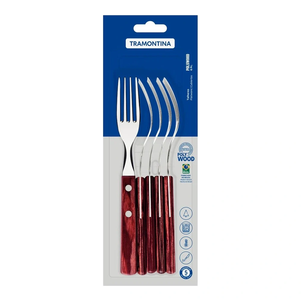 JUEGO   TENEDORES MESA 6 PZAS POLYOOD TRAMONTINA T211023 5