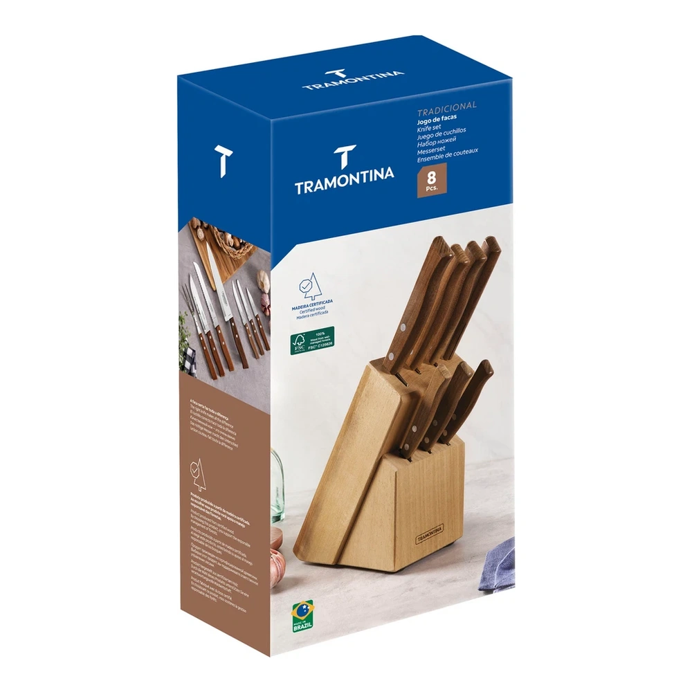 JUEGO   CUCHILLOS 8 PZAS TRADICIONAL TRAMONTINA T222998 5