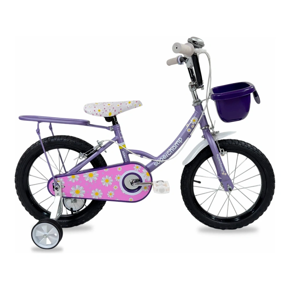 BICICLETA SUPERCHAMP FLOWER ARO 12 LILA