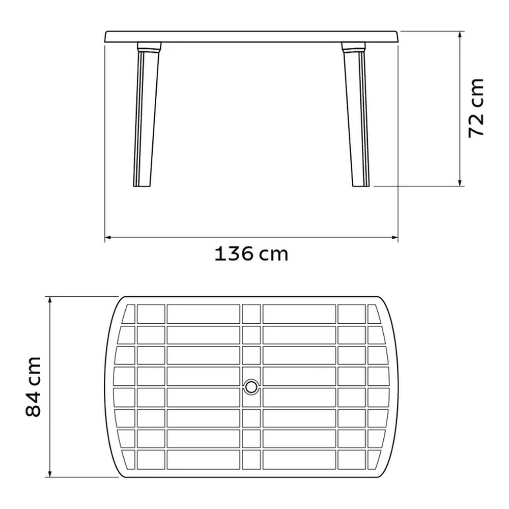 MESA RENTANGULARANEGROULAR CAMARILLOBORIU BLANCO TRAMONTINA T923021 5