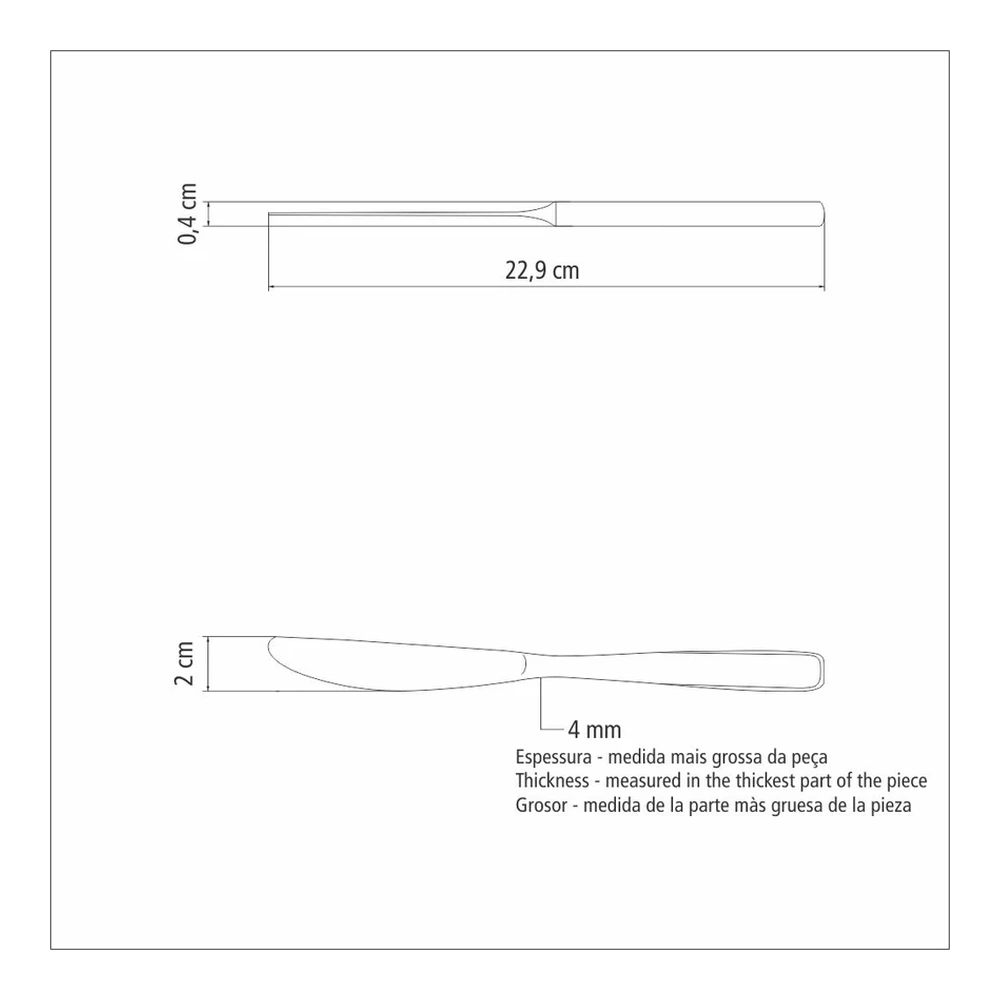 CUCHILLO DE MESA CONTINENTAL TRAMONTINA T639653 3