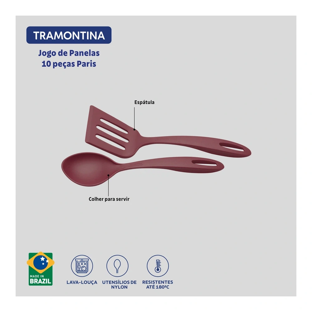 JUEGO DE COCINA 10 PZAS PARIS TRAMONTINA T285998 4