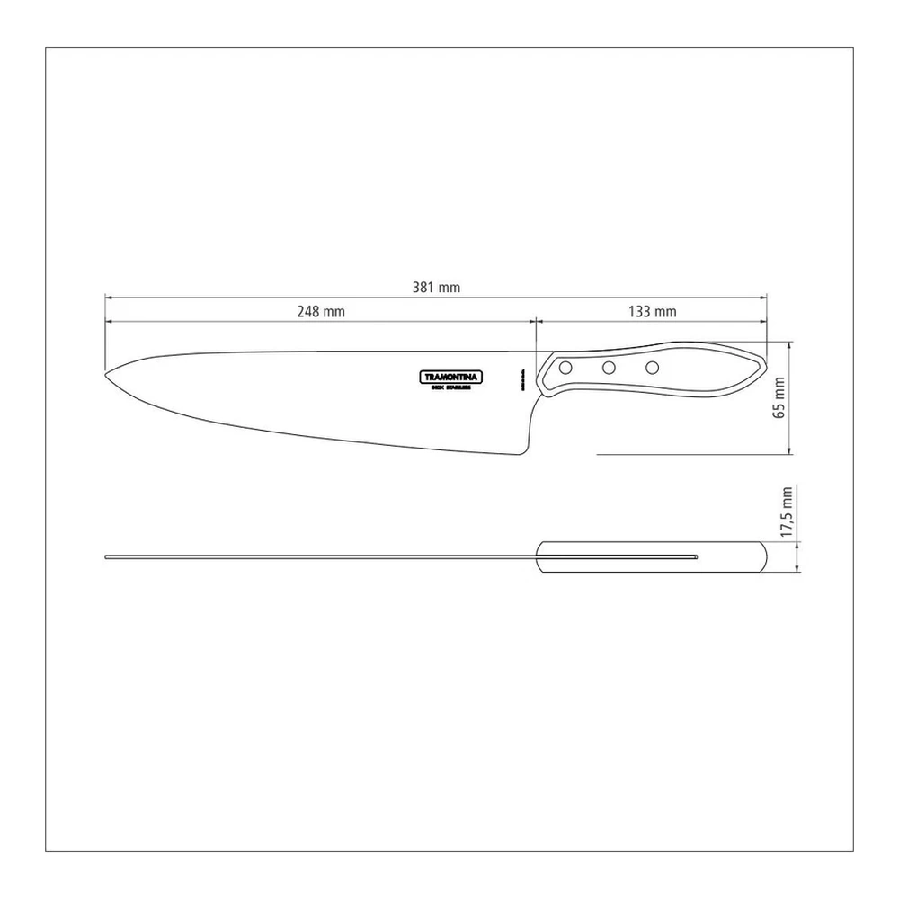 CUCHILLO CARNE 10 POLYOOD TRAMONTINA T21187 5