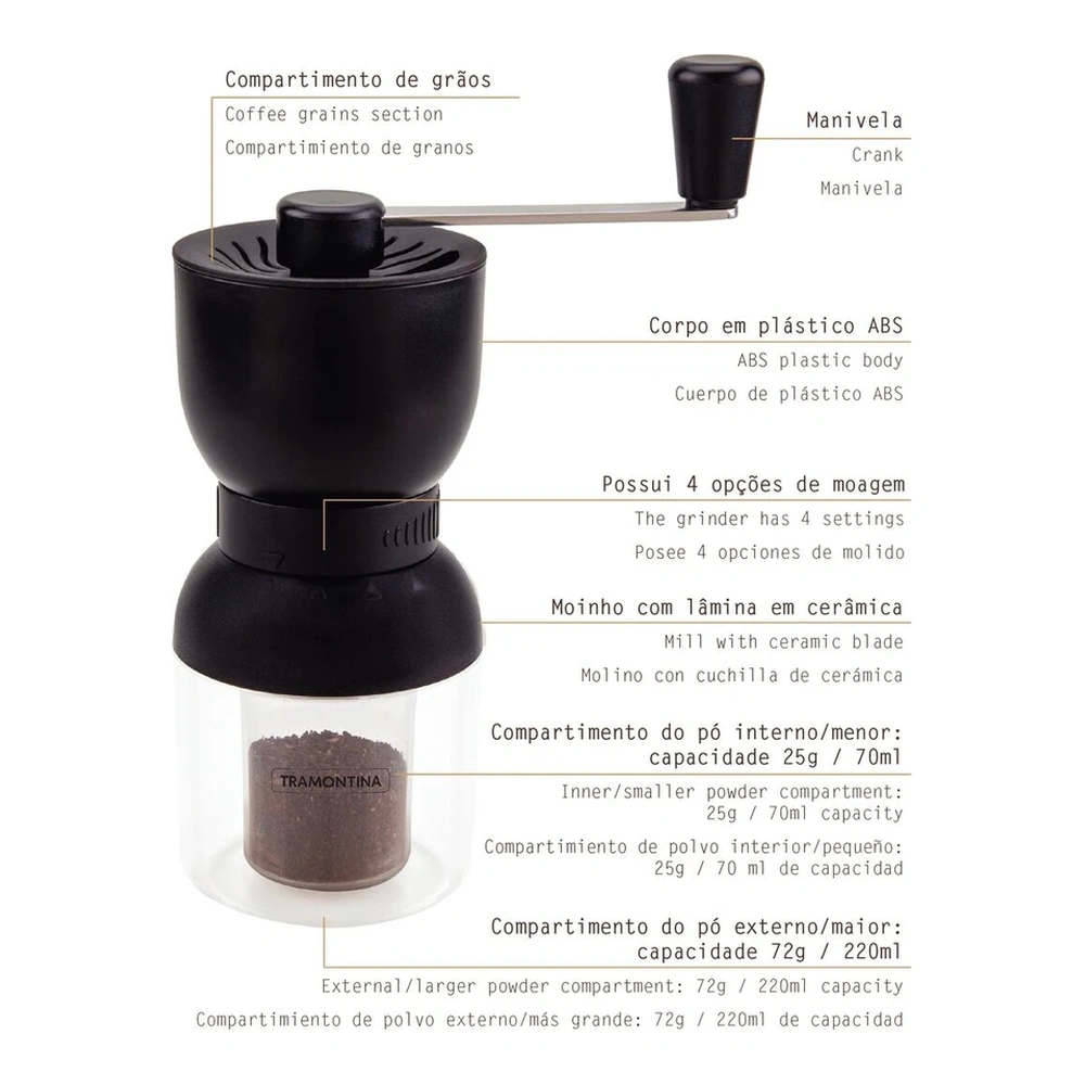 MOLINILLO PARA CAFÉ TRAMONTINA T61769 4