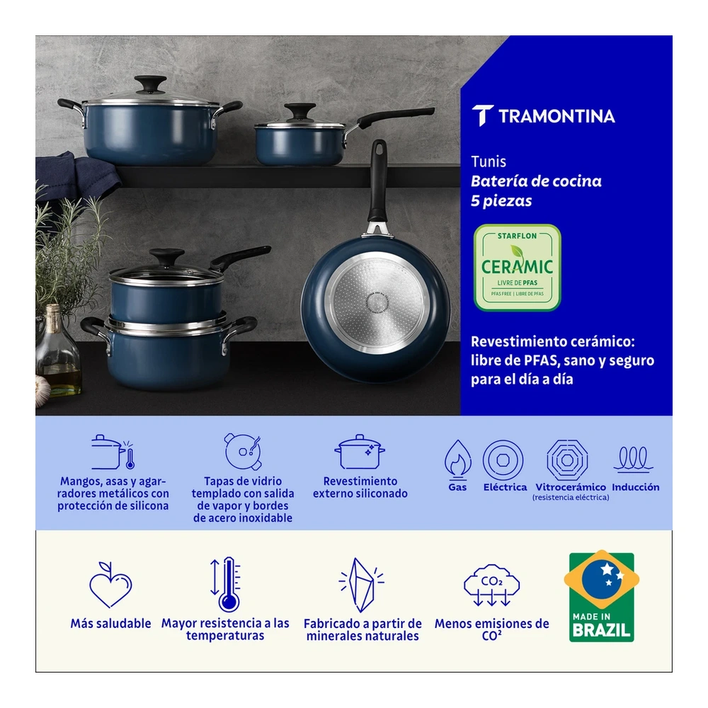 JUEGO DE COCINA 5 PZAS TUNIS TRAMONTINA T287997 3