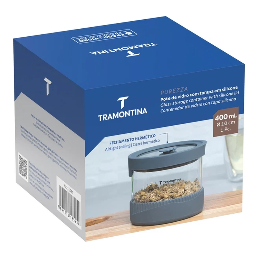 CONTENEDOR DE VIDRIO CON TAPA TRAMONTINA T61227A 5