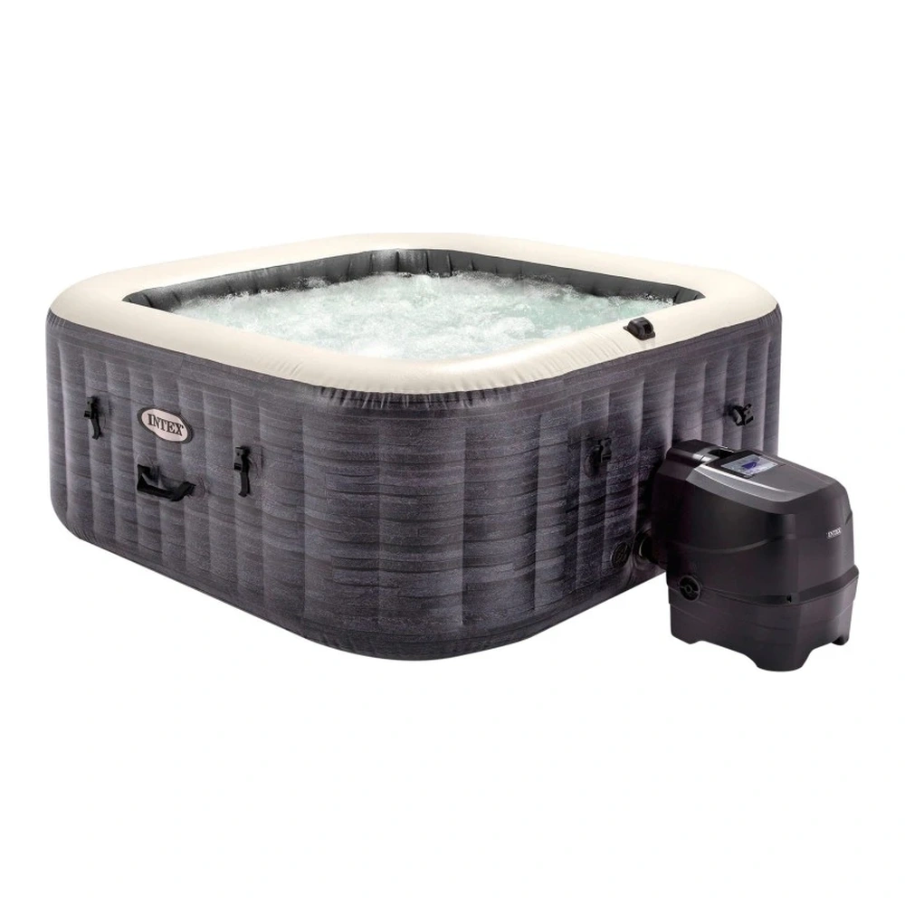 HIDROMASAJE CUADRADO 210X71CM PARA 4 PERSONAS CAPACIDAD DE 795 LITROS. (BURBUJAS 140 + CHORRO DE MASAJES + APLICACION PARA APP-STORE & PLAY-STORE) 800W-2.200W I28450