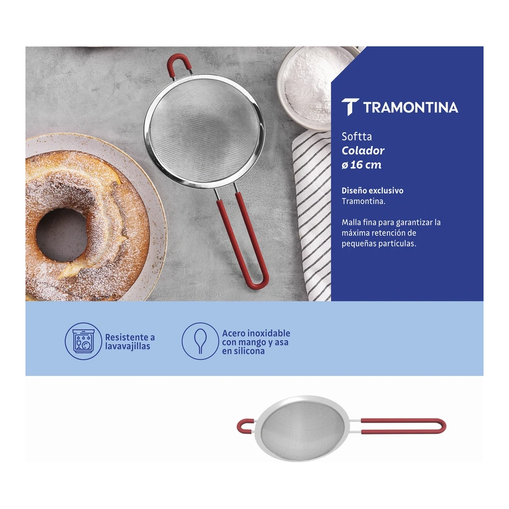 COLADOR 16 CM SOFTTA TRAMONTINA T258606 3