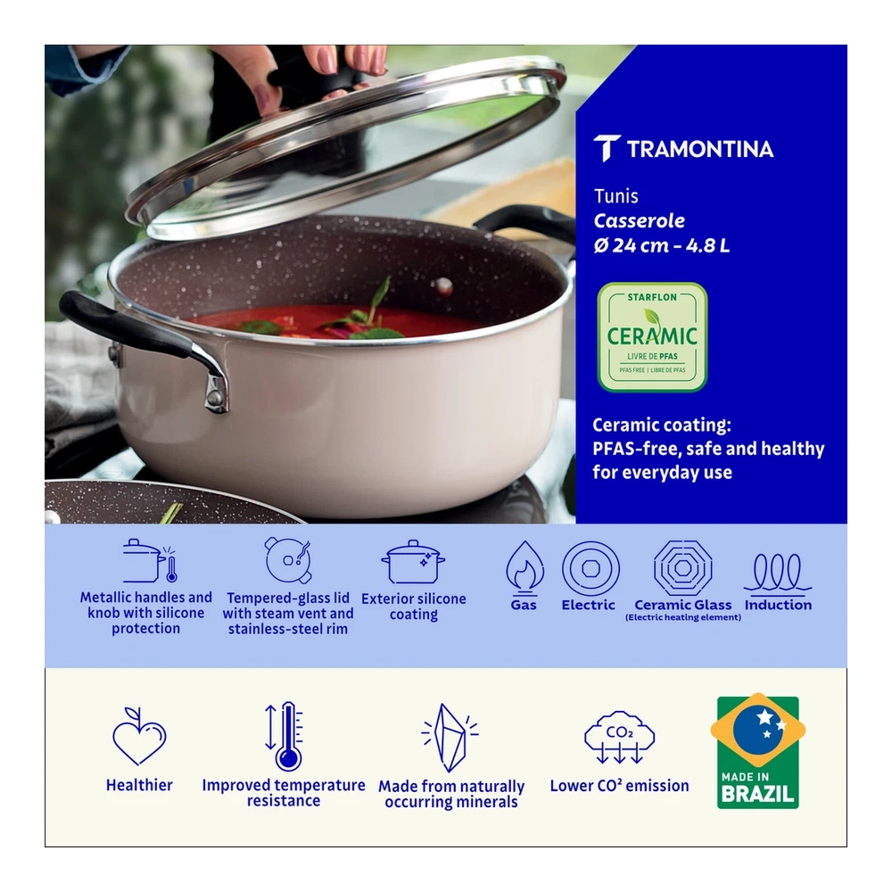CACEROLA 24CM TUNIS TRAMONTINA T287226 4