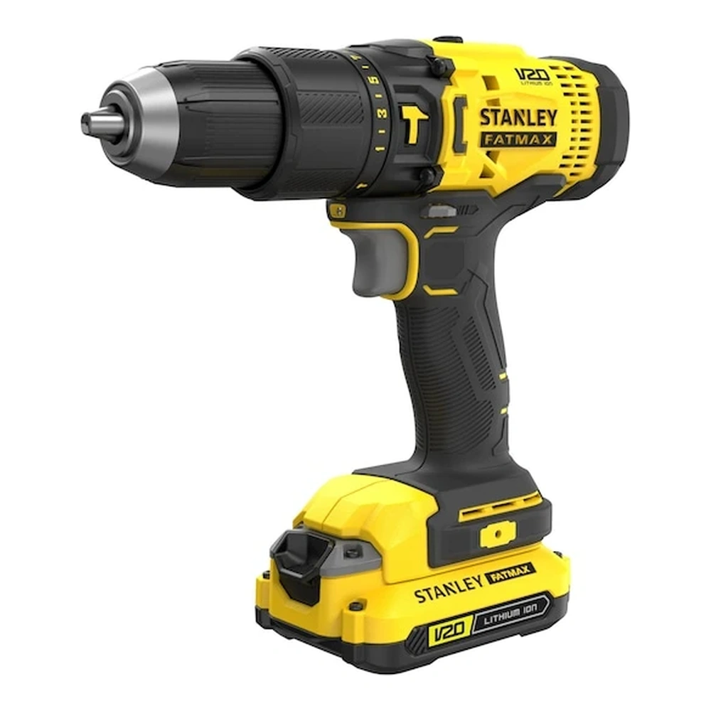 TALADRO/ATORNILLADOR PERCUTOR + MALETIN 20v STANley SCD711-13mm
Incluye: 2 Baterías + Cargador B06616