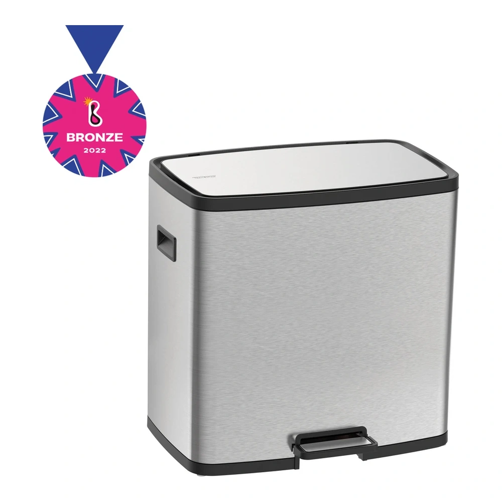 BASURERO INOX CON PEDAL OCTOS 15+15L TRAMONTINA T945444 5