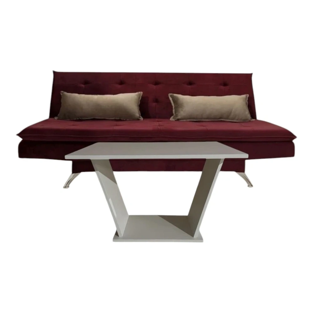 Sofá Cama Unanime Itapua Bordo