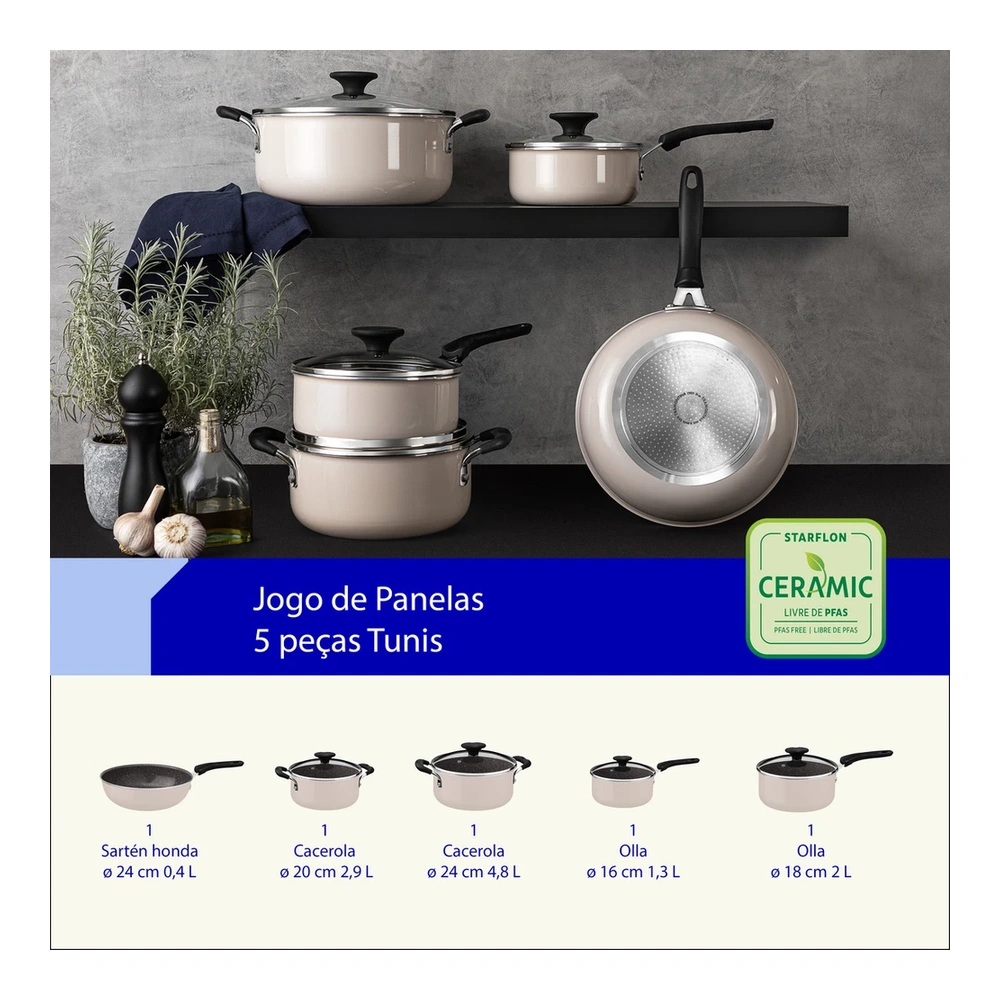 JUEGO DE COCINA 5 PZAS TUNIS TRAMONTINA T287998 4