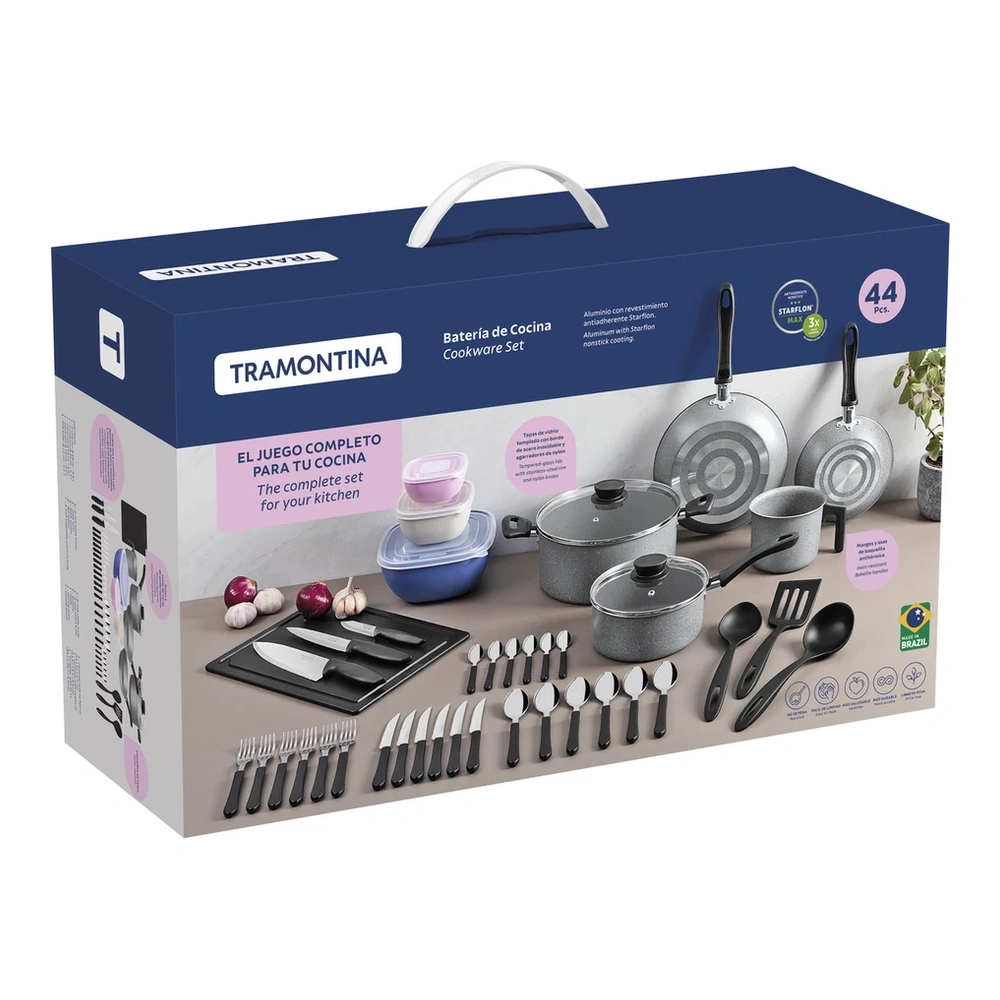 KIT COCINA 44 PZAS TRAMONTINA T28399B 3