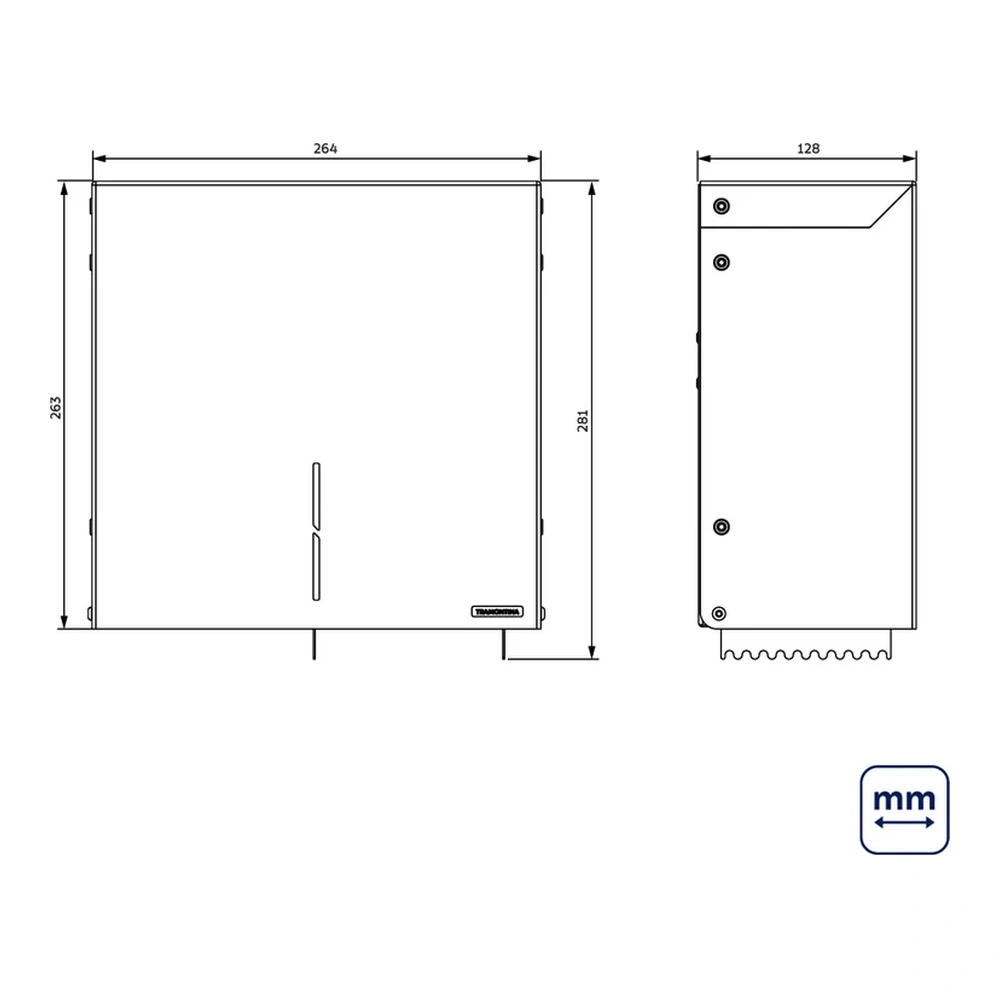 DISPENSADOR INOX PARA  PAPEL EN ROLLO TRAMONTINA T945329 5