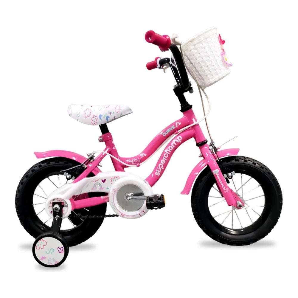 BICICLETA SUPERCHAMP CURVE ARO 12 ROSADO