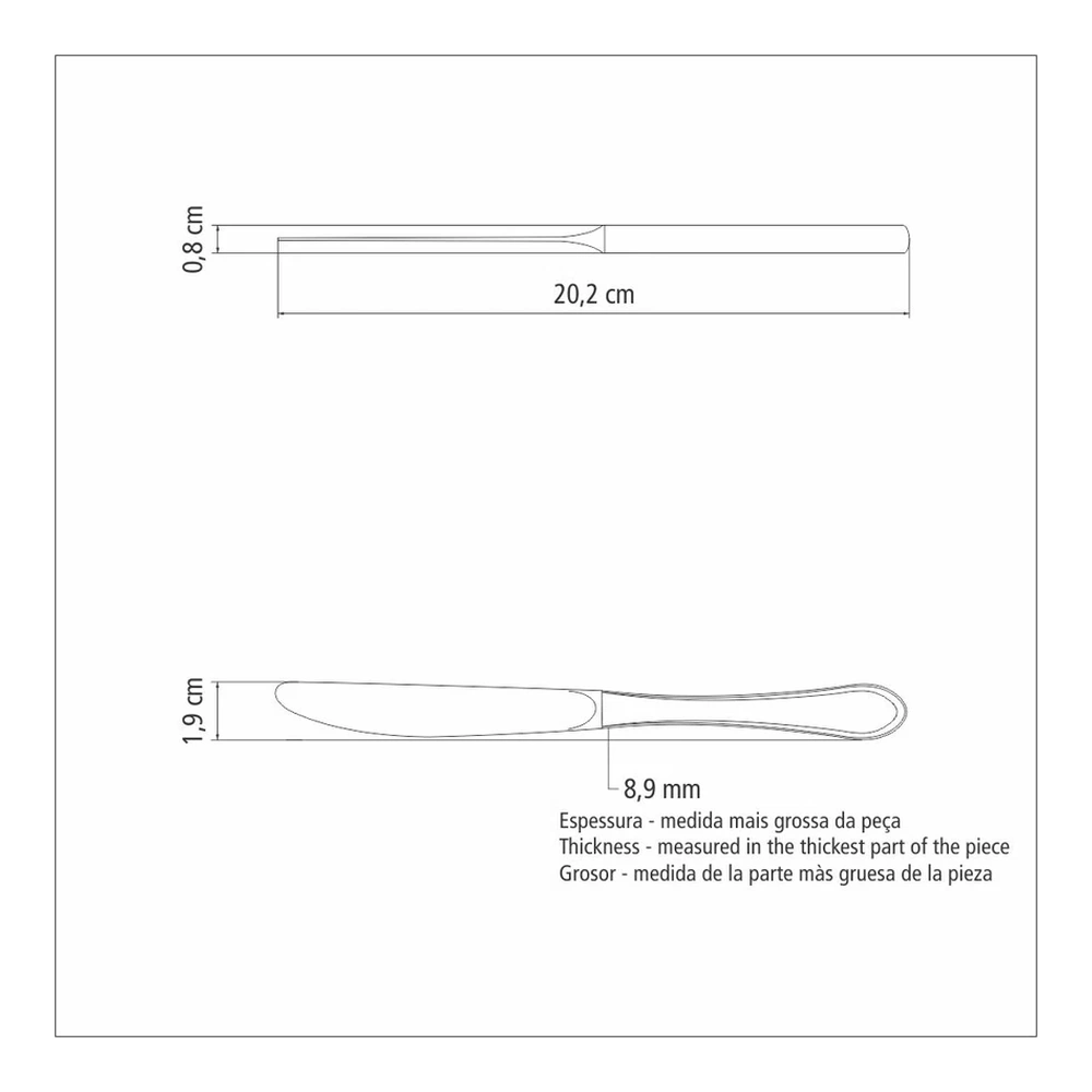 CUCHILLO PARA  POSTRE ITALY TRAMONTINA T639326 3