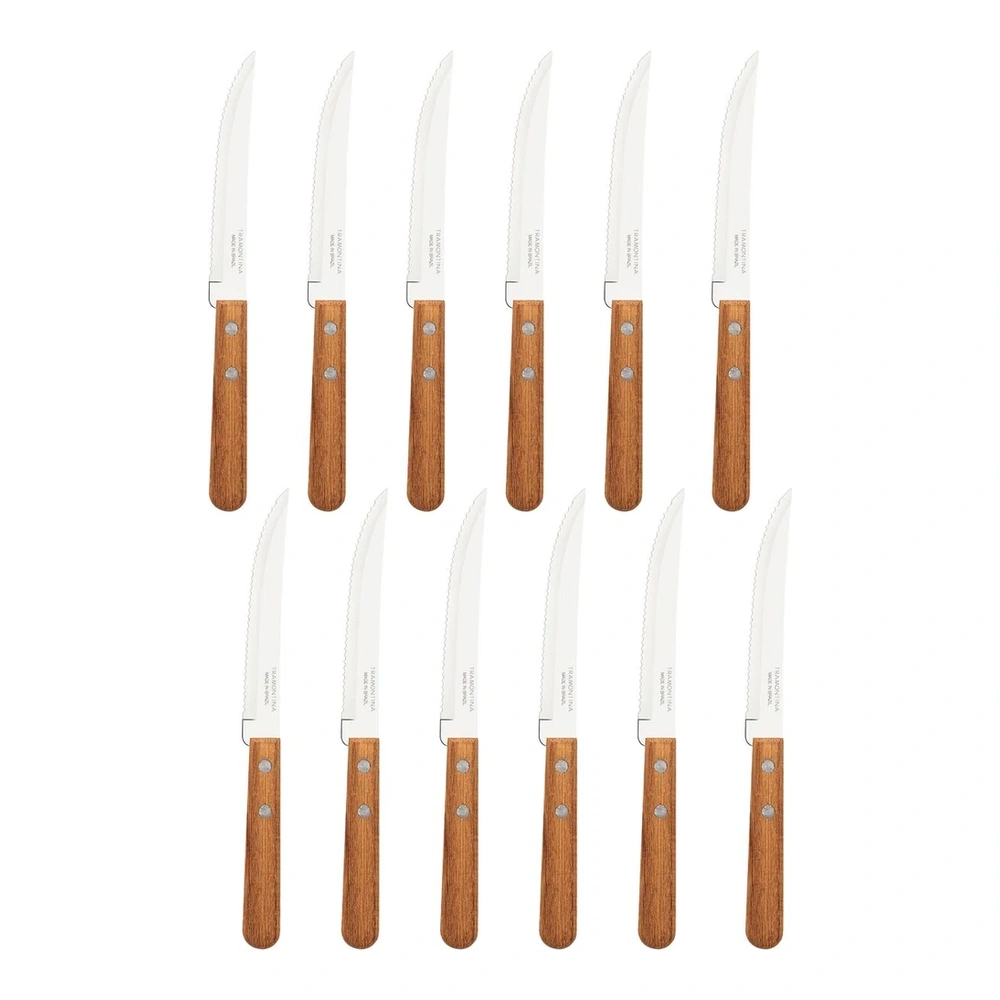 JUEGO  CUCHILLO ASADO 12 PZAS DYNAMARILLOIC TRAMONTINA T22300 3