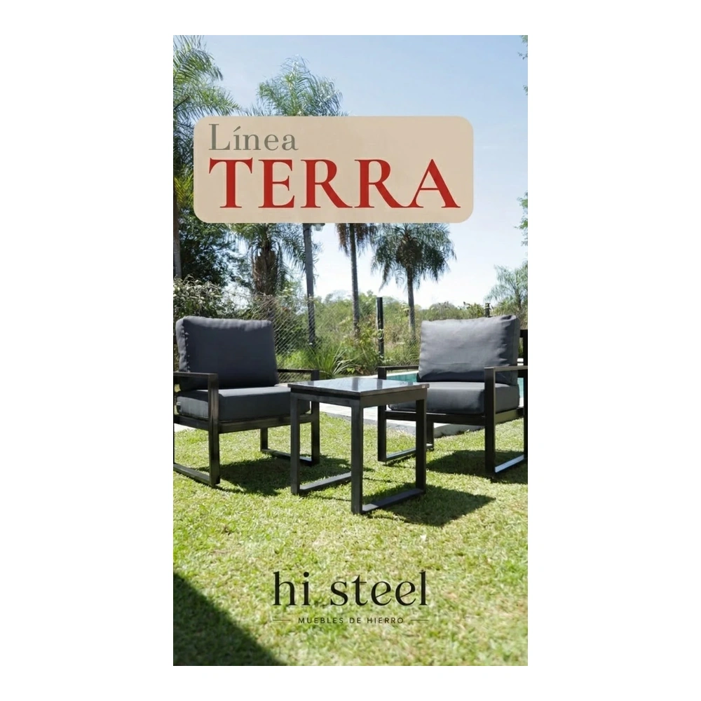 Juego de sofá Terra 2 cuerpos gris oscuro