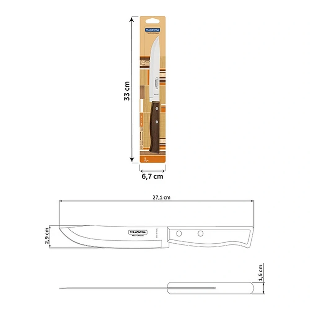 CUCHILLO COCINA 6 TRADICIONAL TRAMONTINA T222161 4