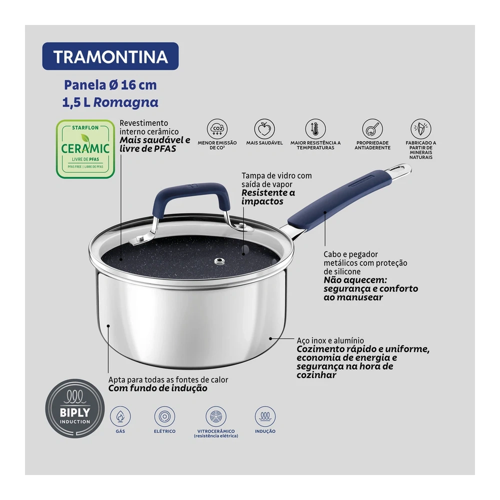 OLLA 16CM ROMAGNA TRAMONTINA T287431 5